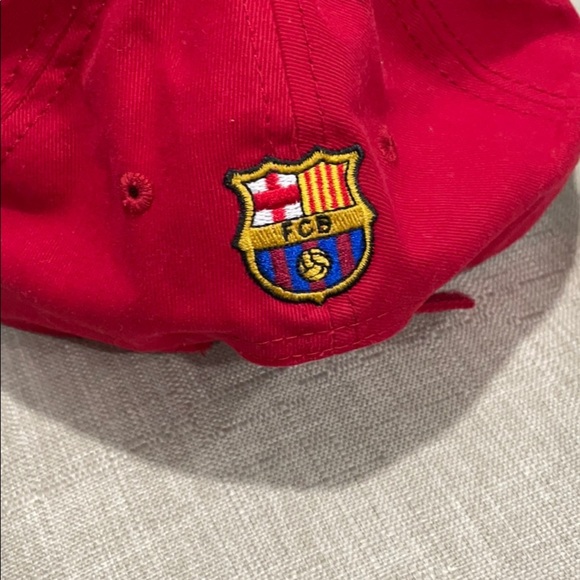 BARCA FC red Barcelona baseball hat NEW - Picture 4 of 7